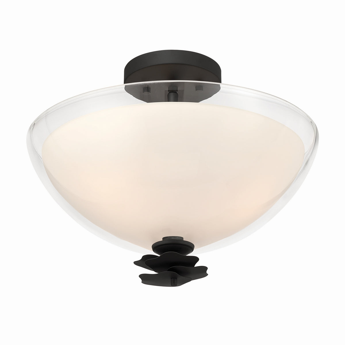 Minka-Lavery - 10255-899 - Three Light Semi-Flush Mount - Elowen - Dark Matte Black