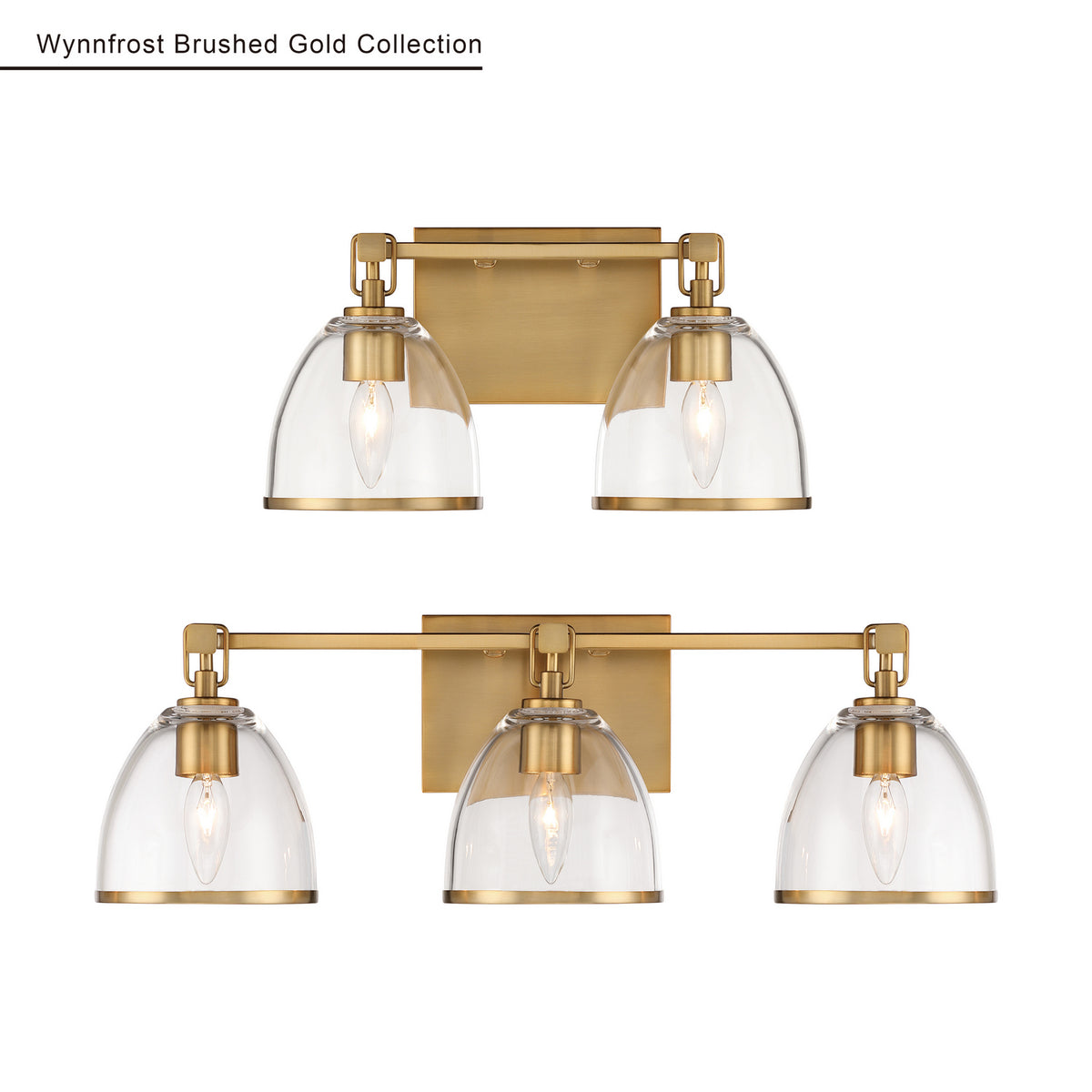 Minka-Lavery - 15023-791 - Three Light Vanity - Wynnfrost - Brushed Gold
