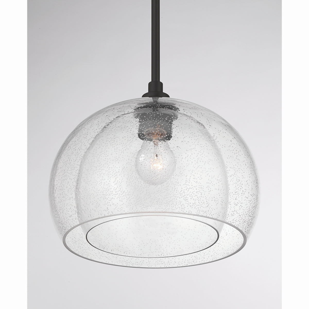 Minka-Lavery - 2725-860 - One Light Convertible Pendant/Semi-Flush Mount - Glint - Dark Bronze