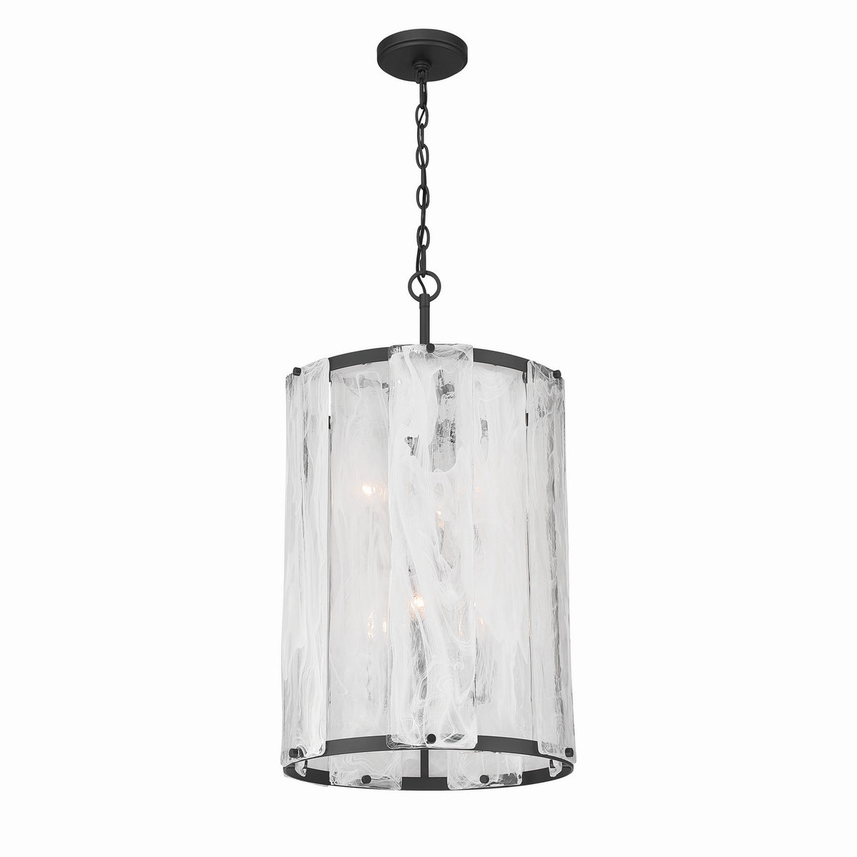 Minka-Lavery - 3637-899 - Six Light Pendant - Veil - Dark Matte Black