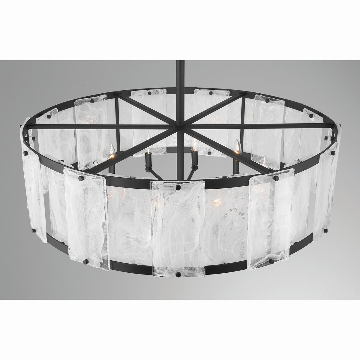 Minka-Lavery - 3638-899 - Ten Light Pendant - Veil - Dark Matte Black