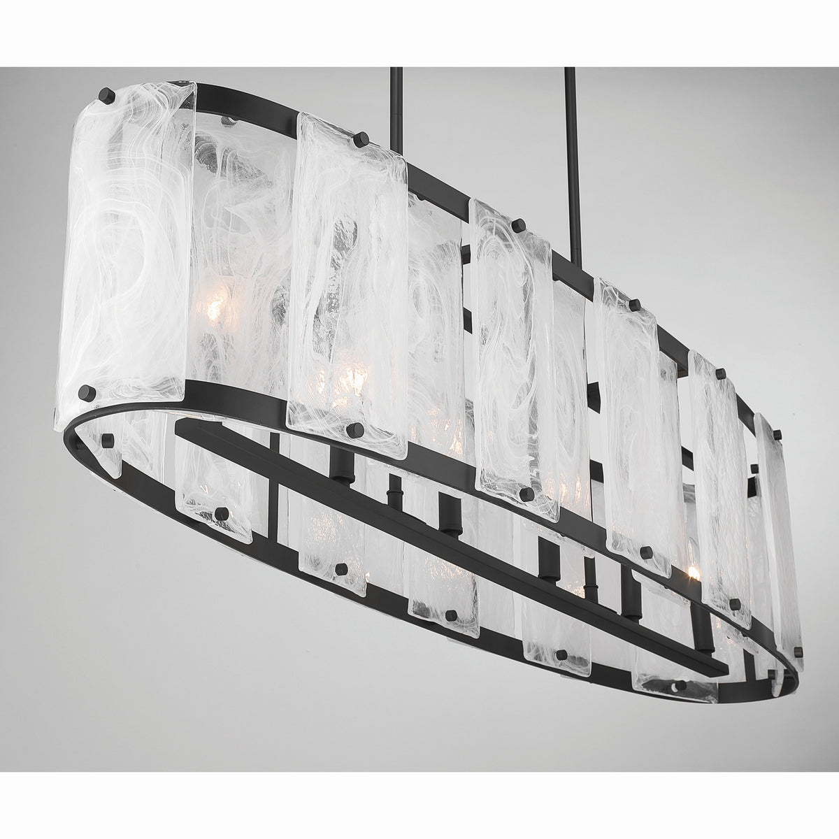 Minka-Lavery - 3639-899 - Six Light Linear Chandelier - Veil - Dark Matte Black