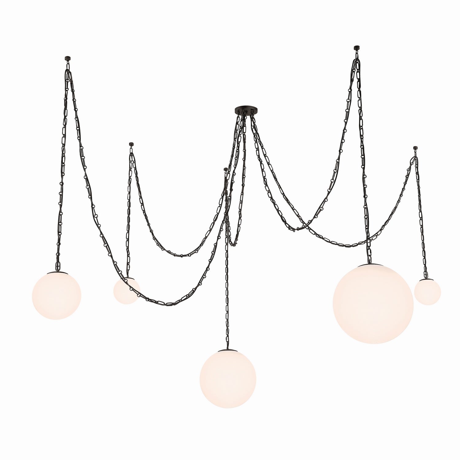 Minka-Lavery - 5219-860 - Five Light Pendant - Marbelle - Dark Bronze