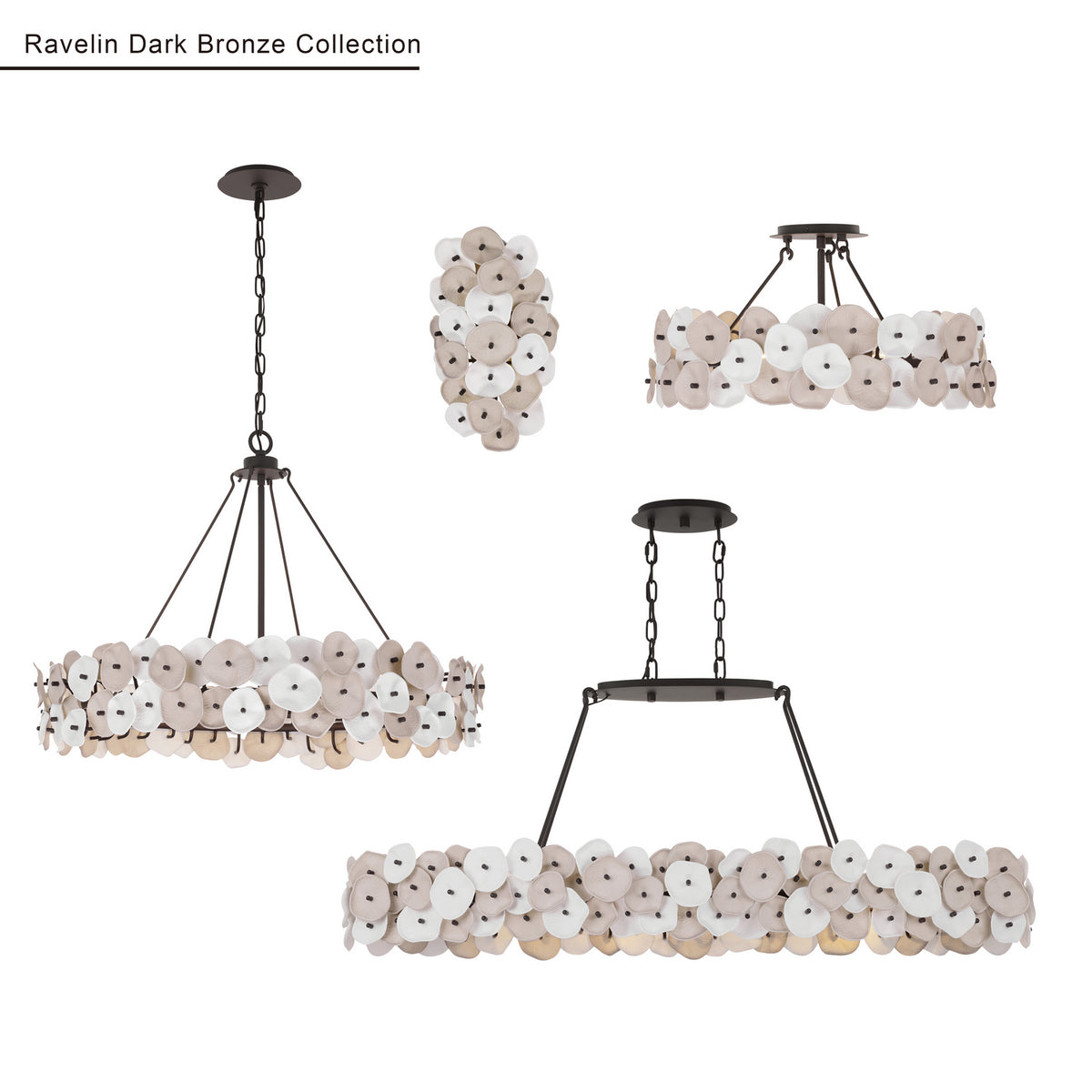 Metropolitan - N1525-860 - Five Light Semi-Flush Mount - Ravelin - Dark Bronze
