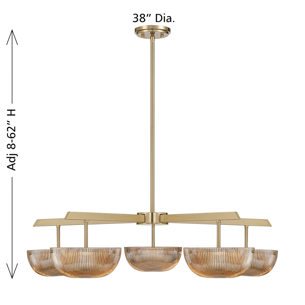 Savoy House - 1-1252-5-127 - LED Chandelier - Hubbard - Noble Brass