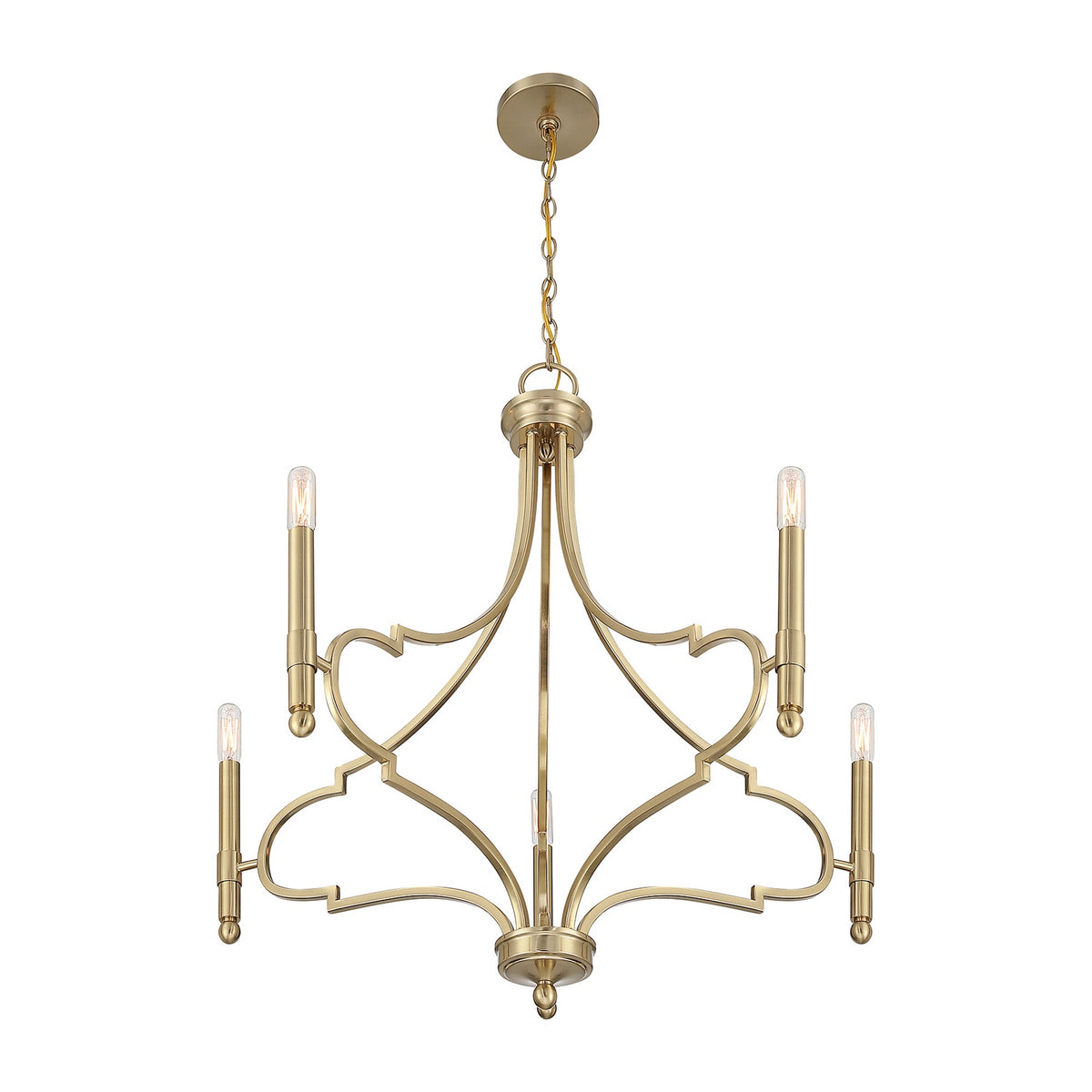 Savoy House - 1-5999-5-127 - Five Light Chandelier - Woodlawn - Noble Brass