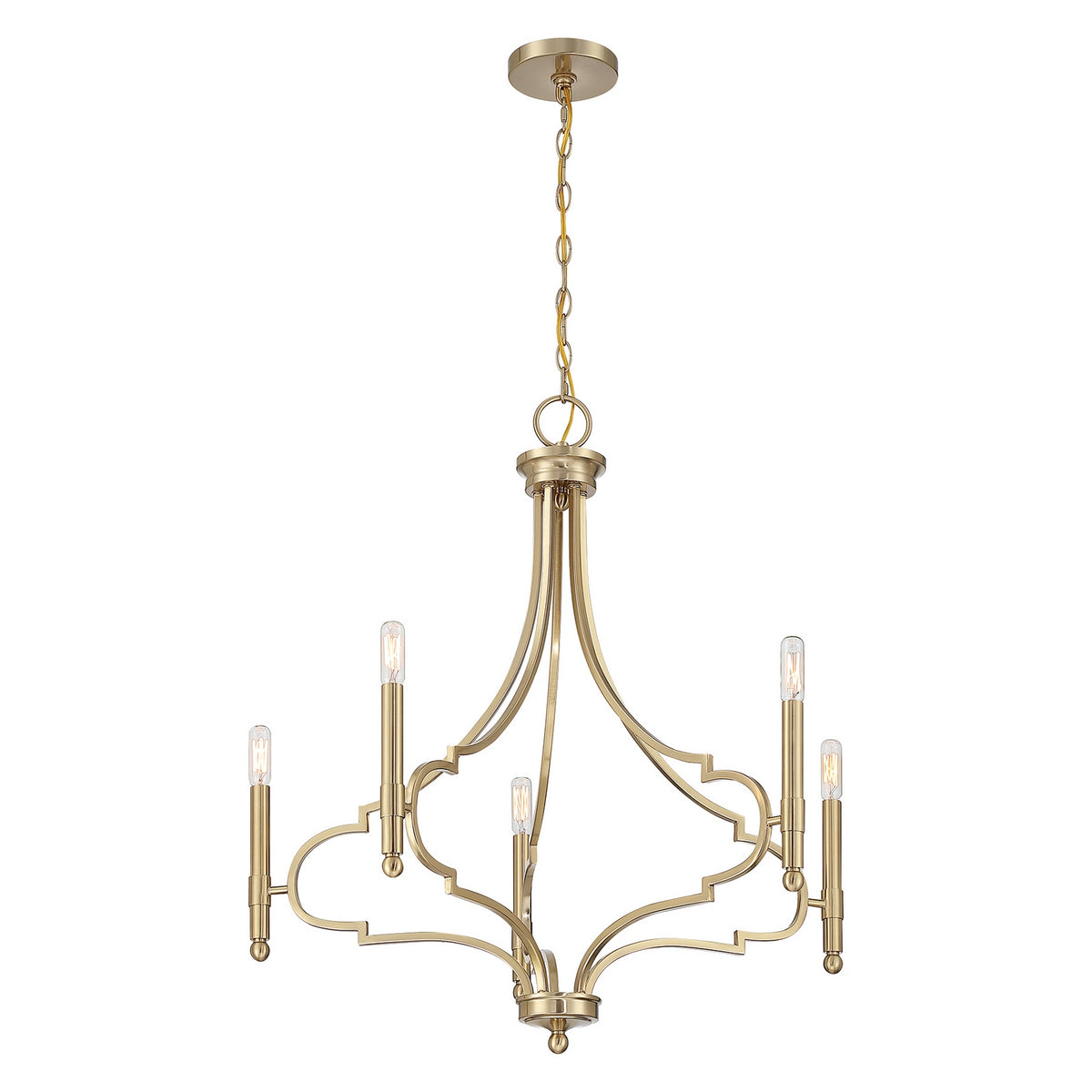 Savoy House - 1-5999-5-127 - Five Light Chandelier - Woodlawn - Noble Brass