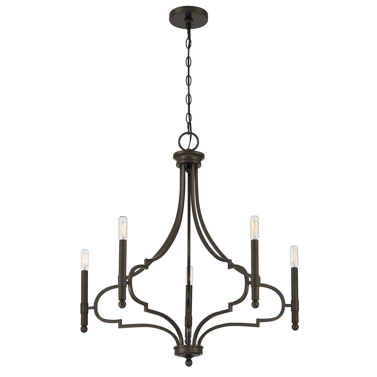 Savoy House - 1-5999-5-15 - Five Light Chandelier - Woodlawn - Mediterranean Bronze