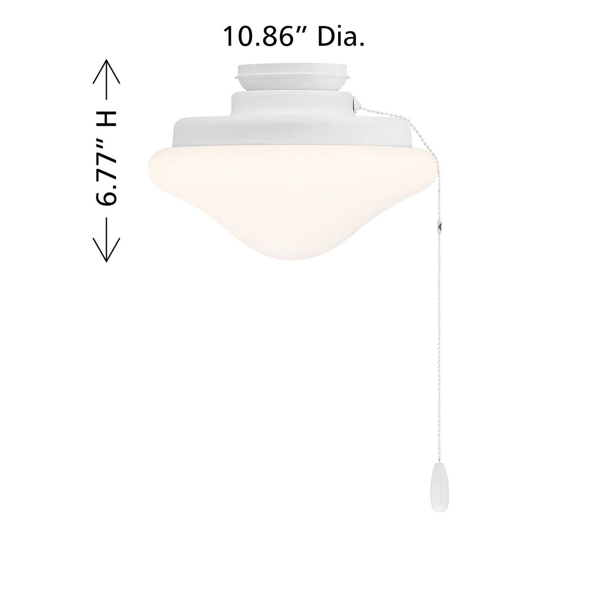 Meridian - M2039WH - One Light LED Fan Light Kit - White