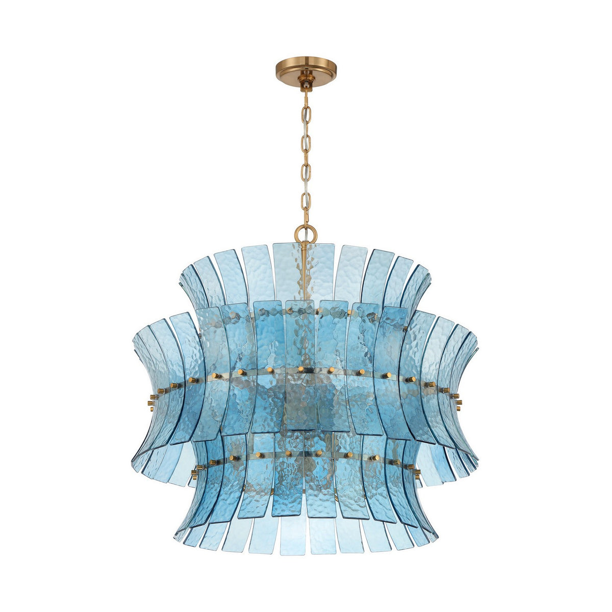 Crystorama - ABI-2005-AG-BL - Eight Light Chandelier - Abigail - Aged Brass