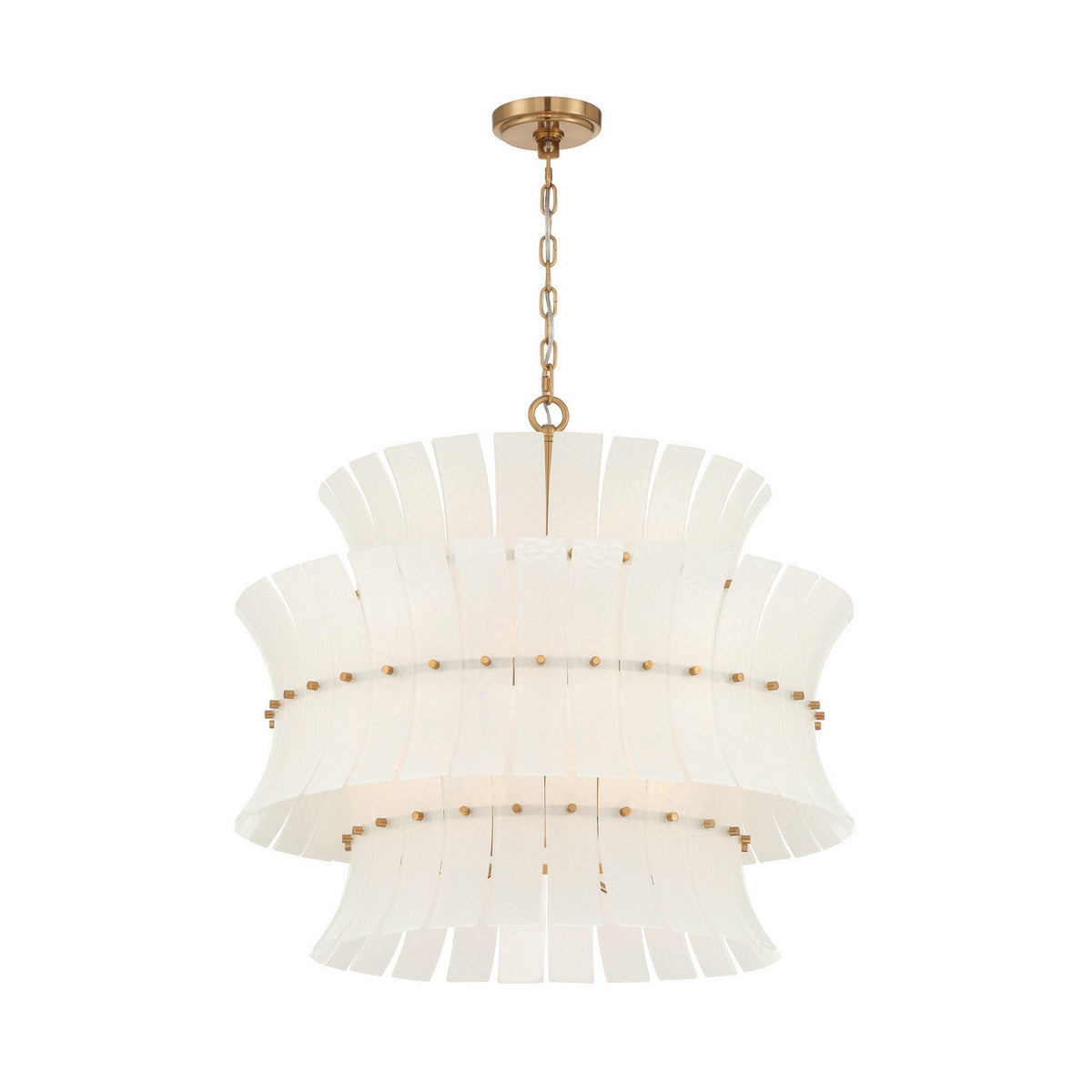 Crystorama - ABI-2005-AG-WH - Eight Light Chandelier - Abigail - Aged Brass