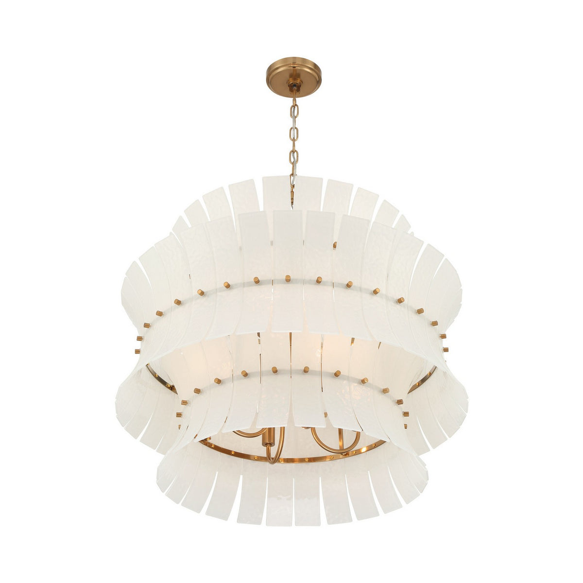 Crystorama - ABI-2005-AG-WH - Eight Light Chandelier - Abigail - Aged Brass