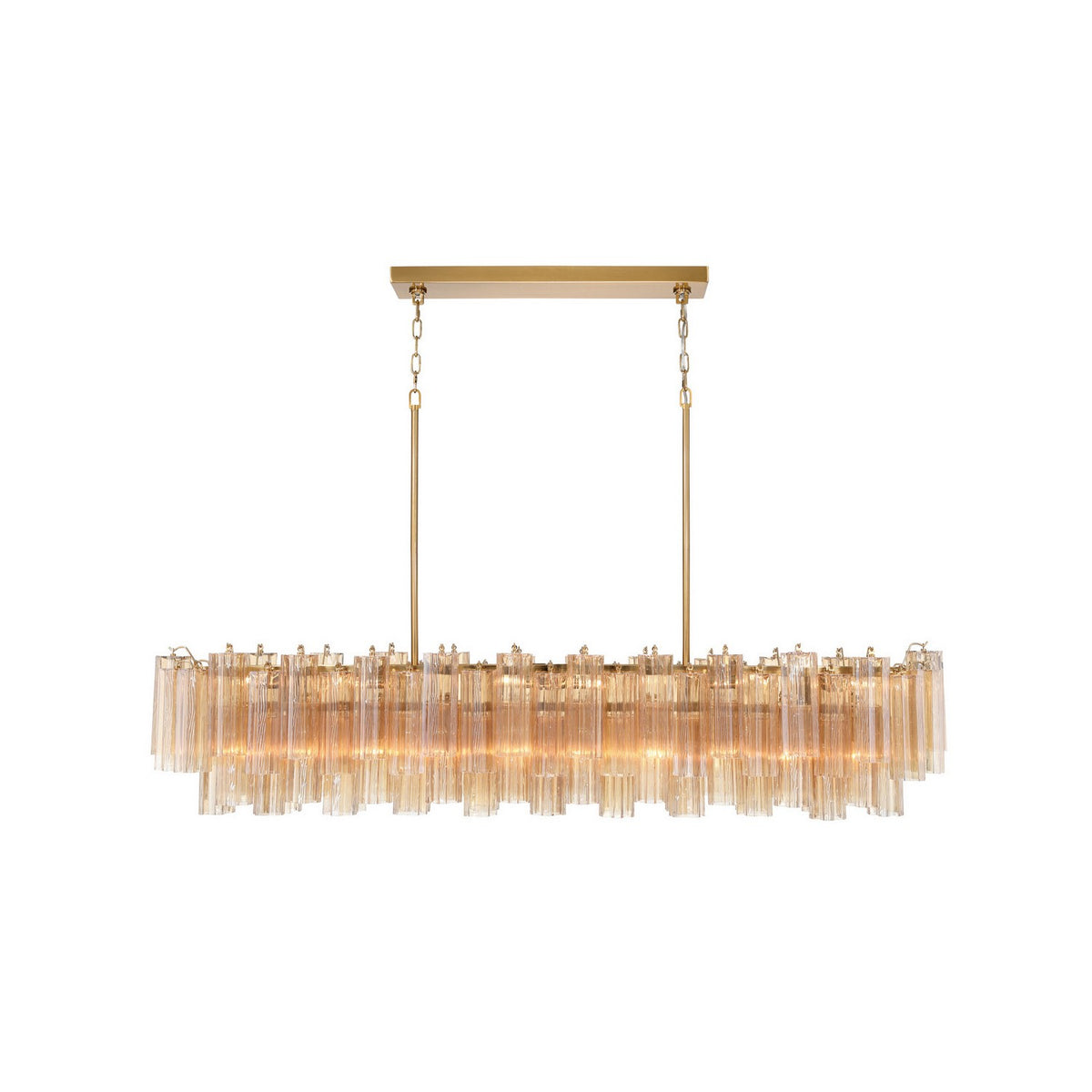 Crystorama - ADD-337-AG-AM - 16 Light Linear Chandelier - Addis - Aged Brass