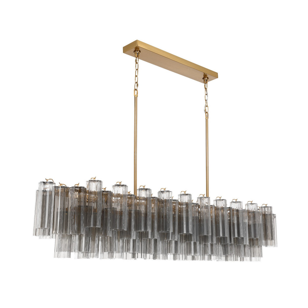 Crystorama - ADD-337-AG-SM - 16 Light Linear Chandelier - Addis - Aged Brass