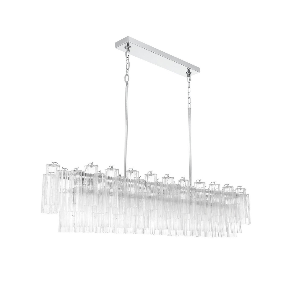 Crystorama - ADD-337-CH-CL - 16 Light Linear Chandelier - Addis - Polished Chrome