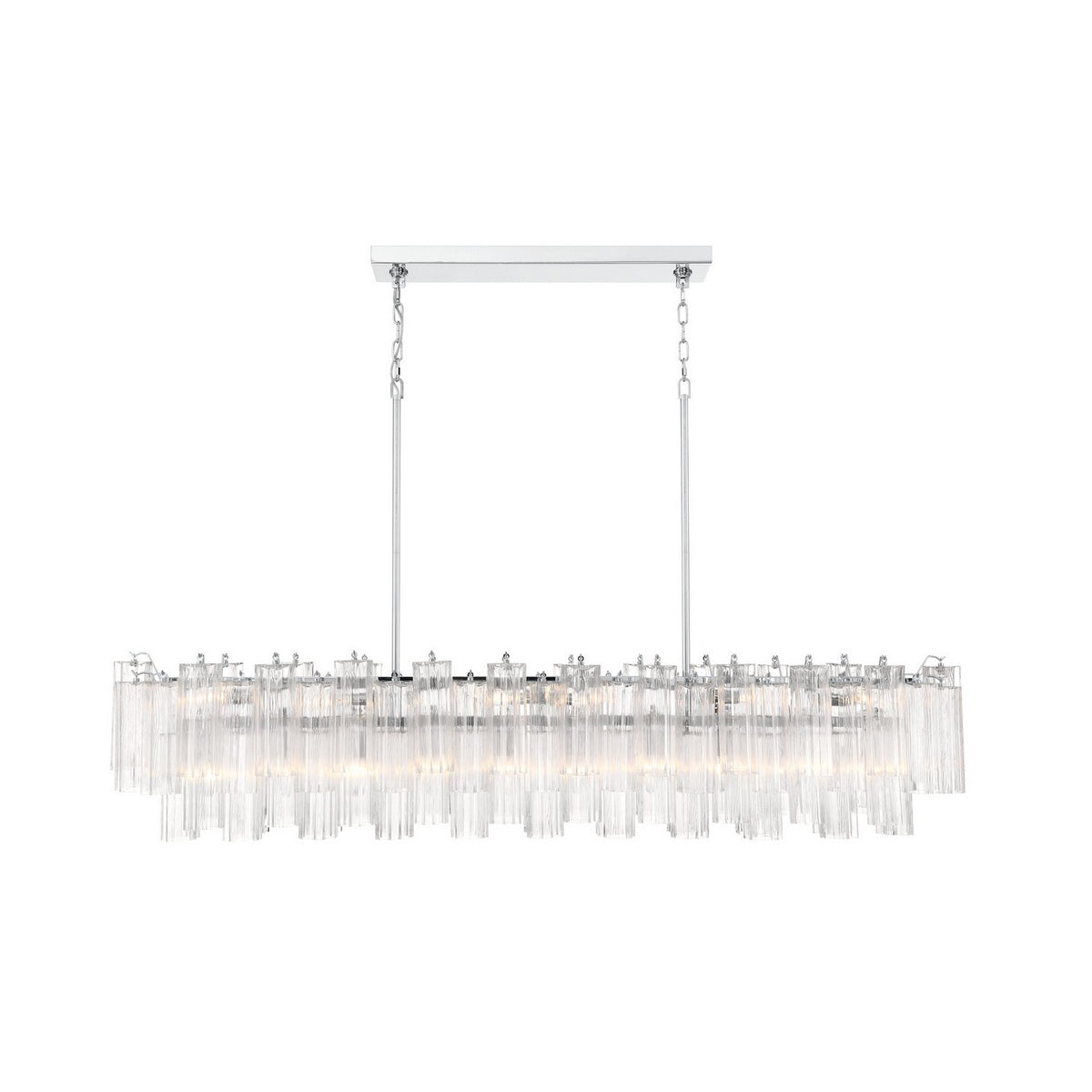 Crystorama - ADD-337-CH-CL - 16 Light Linear Chandelier - Addis - Polished Chrome