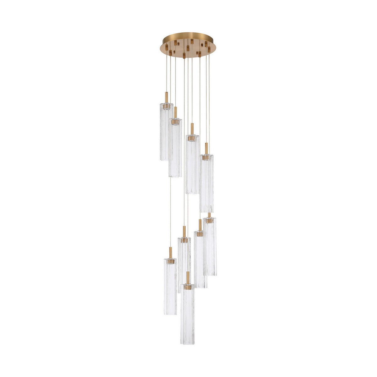 Crystorama - ADD-405-AG-CL - LED Pendant - Addis - Aged Brass