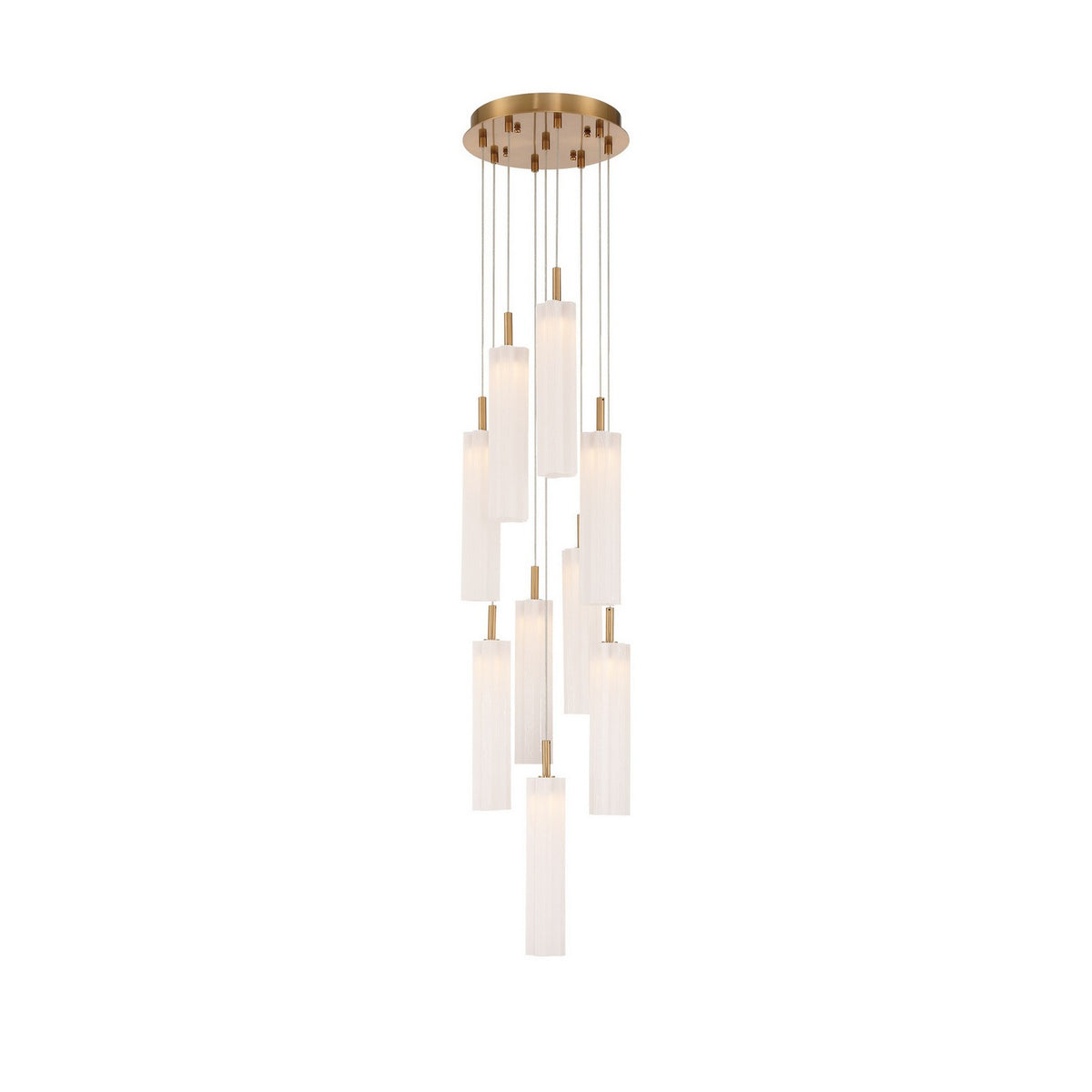 Crystorama - ADD-405-AG-WH - LED Pendant - Addis - Aged Brass