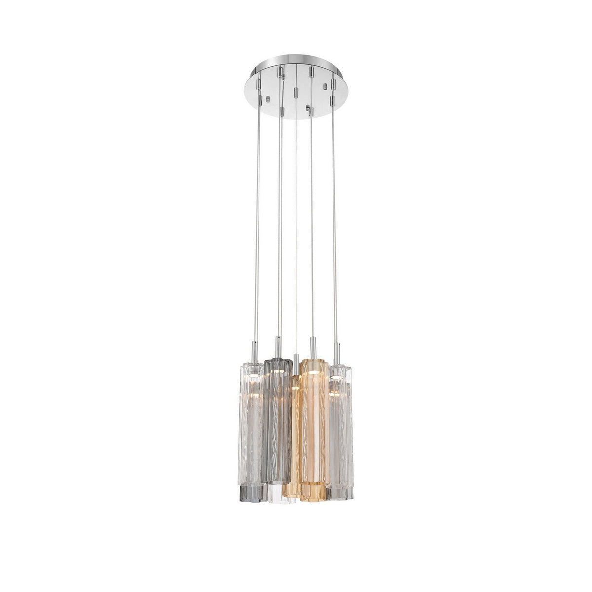 Crystorama - ADD-405-CH-AU - LED Pendant - Addis - Polished Chrome