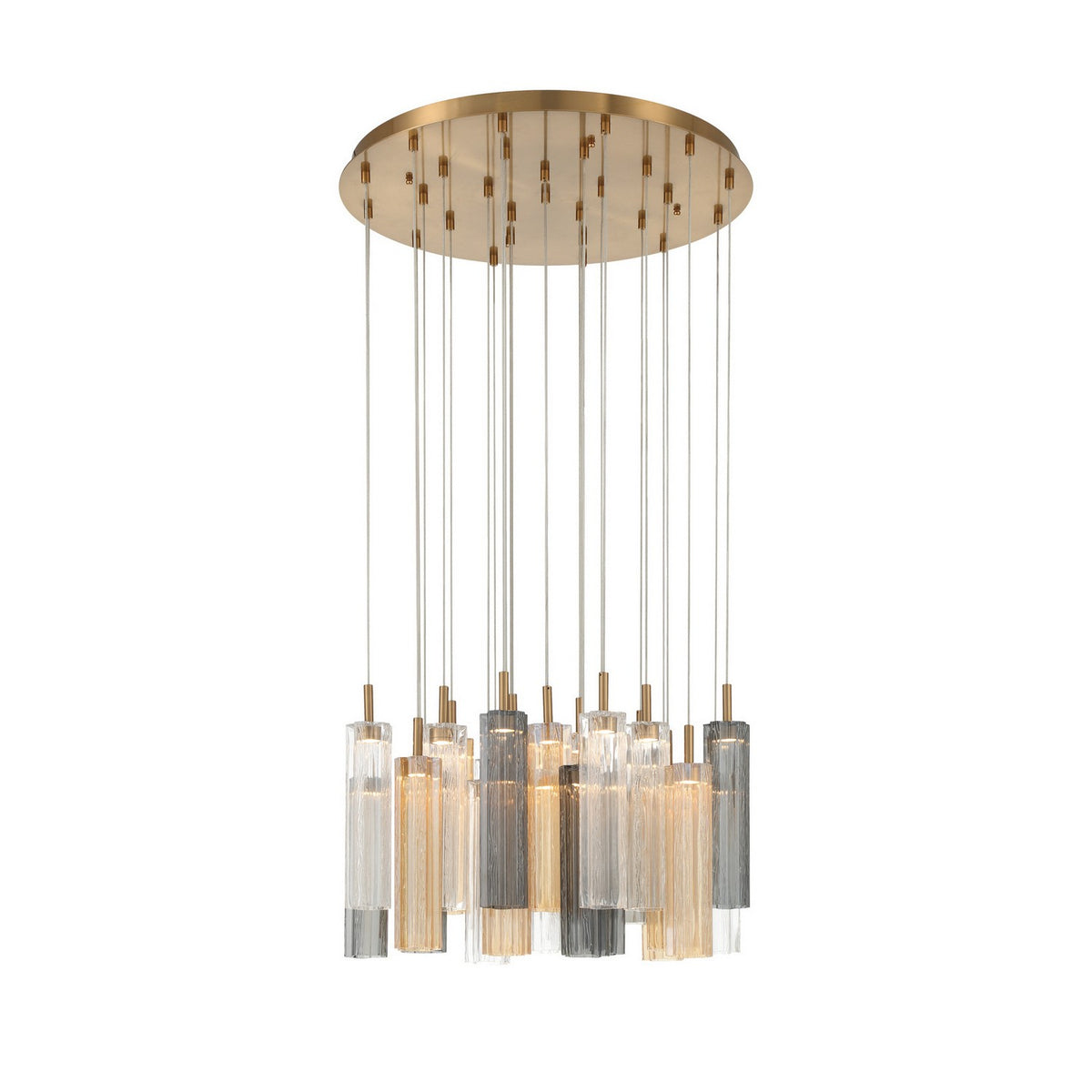 Crystorama - ADD-415-AG-AU - LED Pendant - Addis - Aged Brass