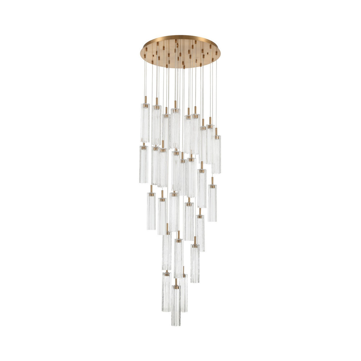 Crystorama - ADD-415-AG-CL - LED Pendant - Addis - Aged Brass