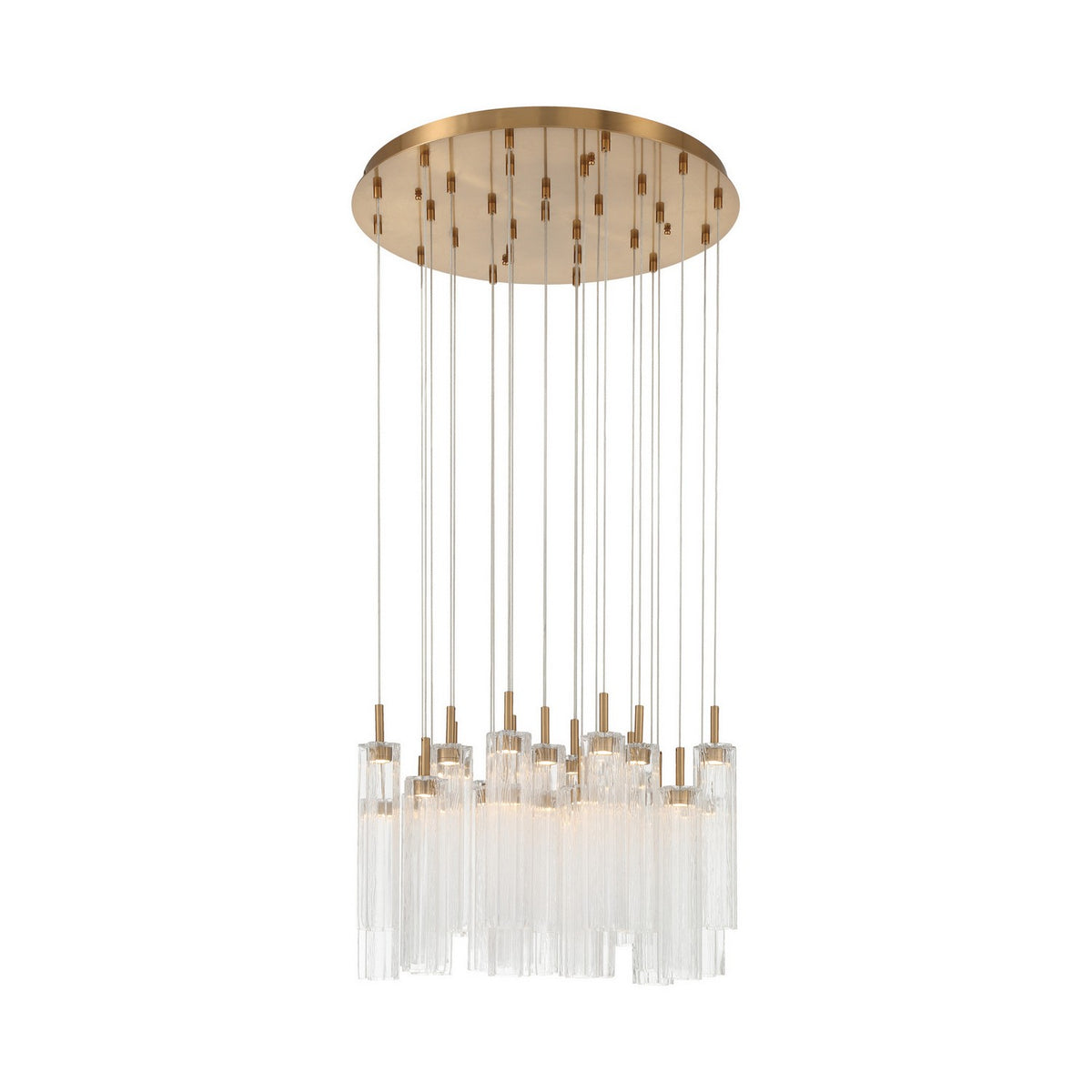 Crystorama - ADD-415-AG-CL - LED Pendant - Addis - Aged Brass