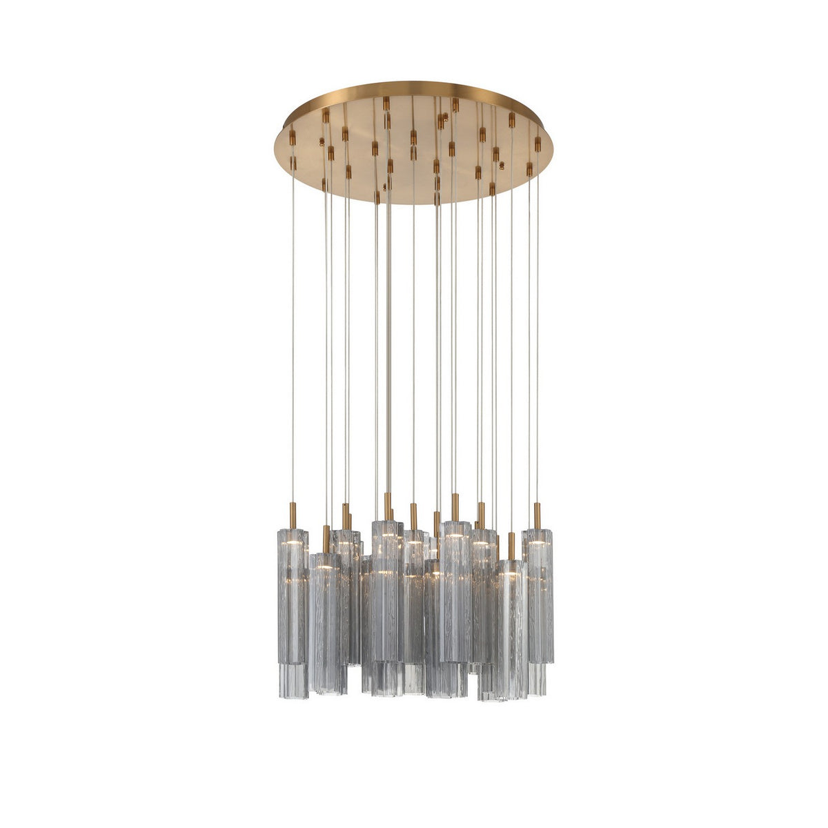 Crystorama - ADD-415-AG-SM - LED Pendant - Addis - Aged Brass