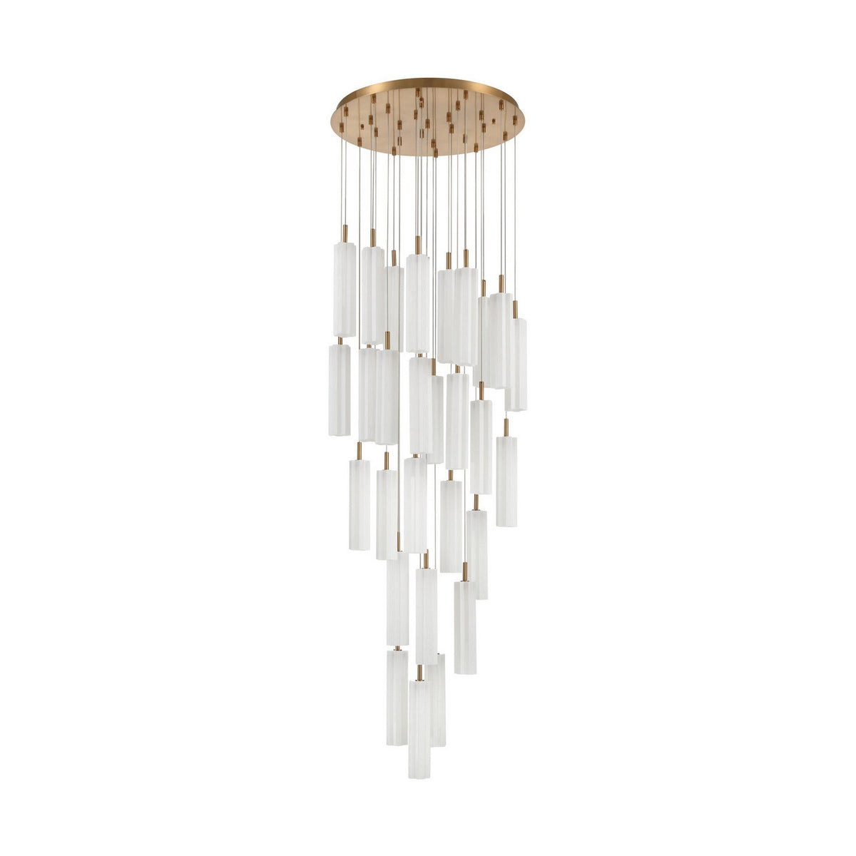 Crystorama - ADD-415-AG-WH - LED Pendant - Addis - Aged Brass
