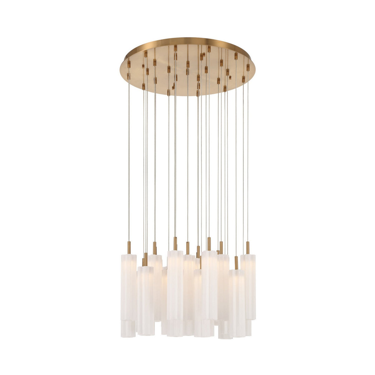 Crystorama - ADD-415-AG-WH - LED Pendant - Addis - Aged Brass