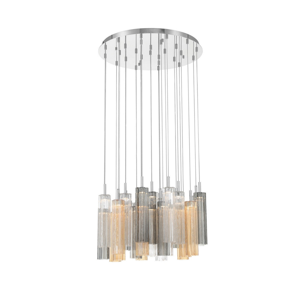 Crystorama - ADD-415-CH-AU - LED Pendant - Addis - Polished Chrome