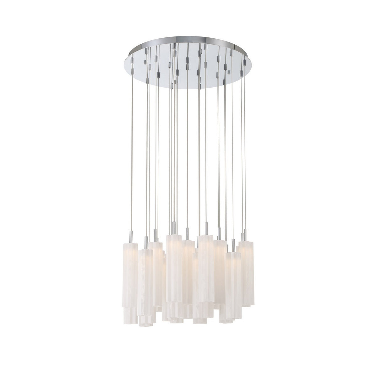 Crystorama - ADD-415-CH-WH - LED Pendant - Addis - Polished Chrome