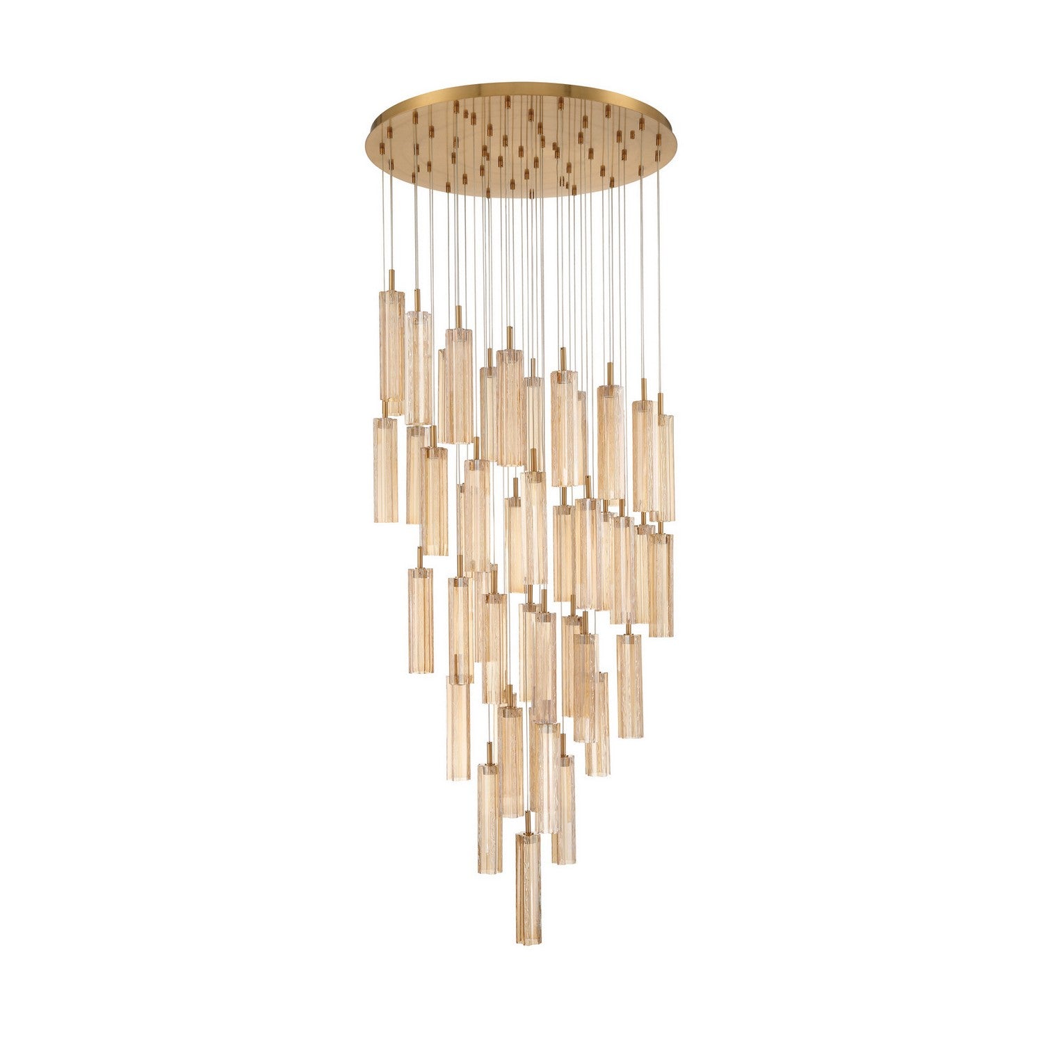 Crystorama - ADD-423-AG-AM - LED Pendant - Addis - Aged Brass