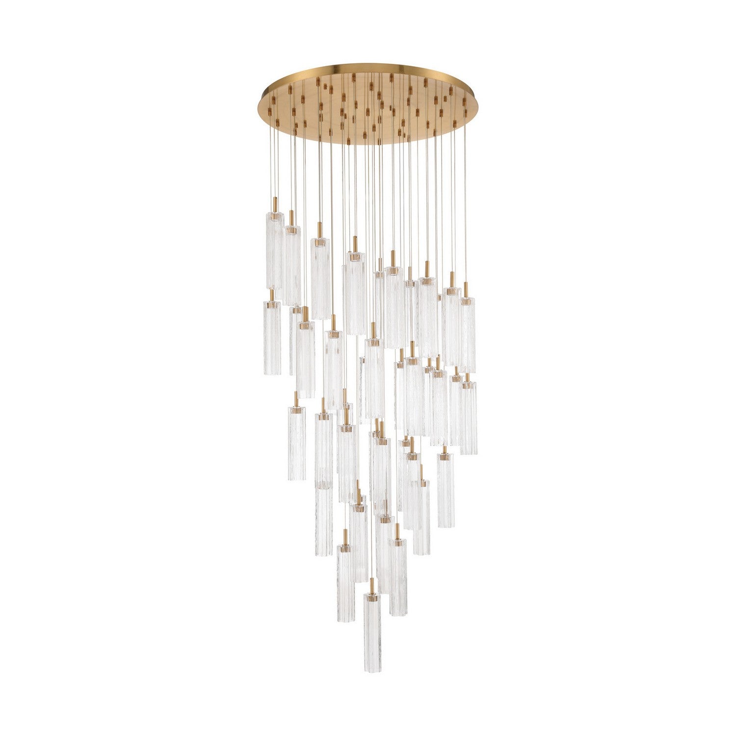 Crystorama - ADD-423-AG-CL - LED Pendant - Addis - Aged Brass