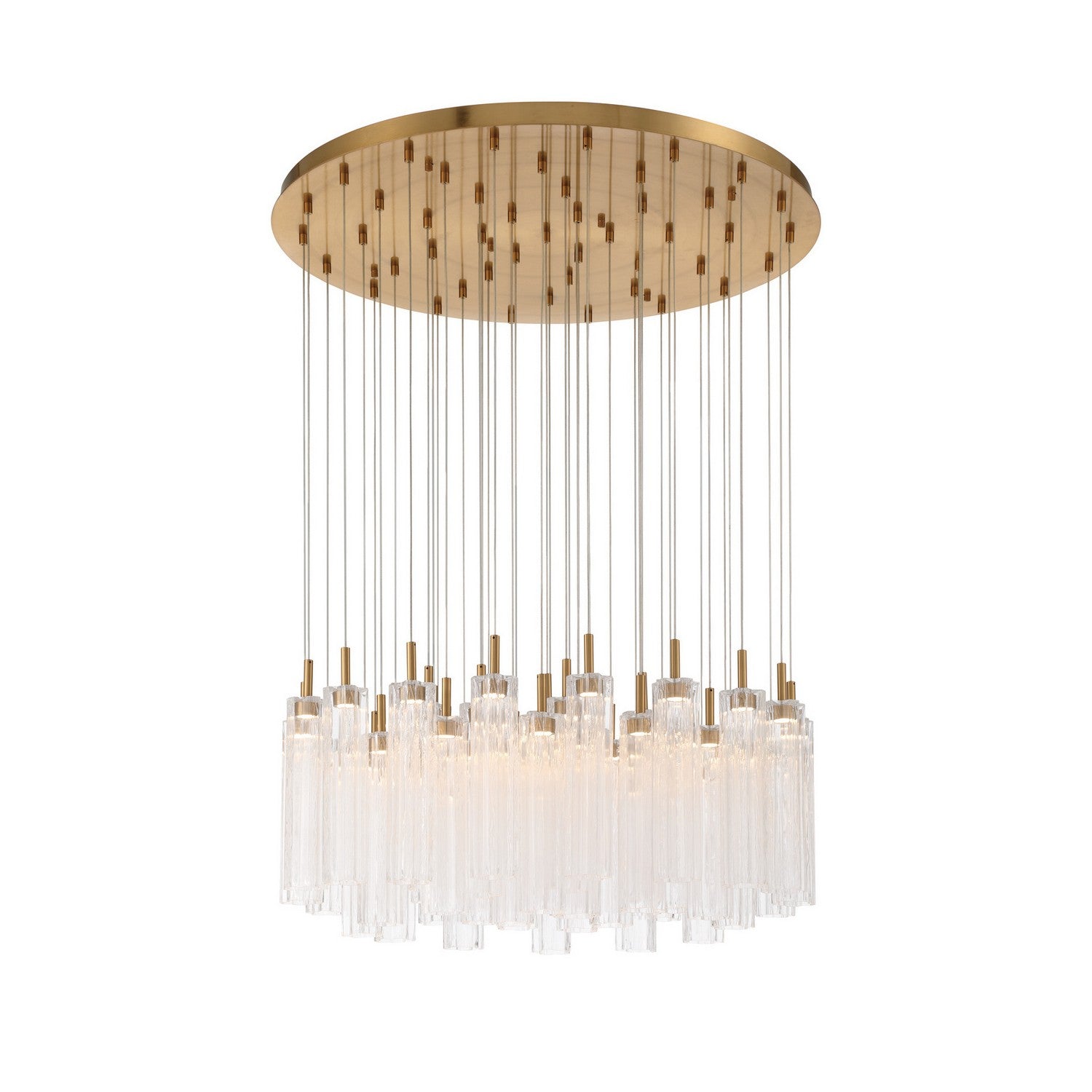 Crystorama - ADD-423-AG-CL - LED Pendant - Addis - Aged Brass
