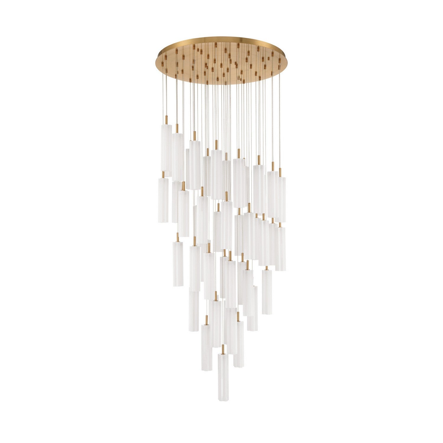 Crystorama - ADD-423-AG-WH - LED Pendant - Addis - Aged Brass