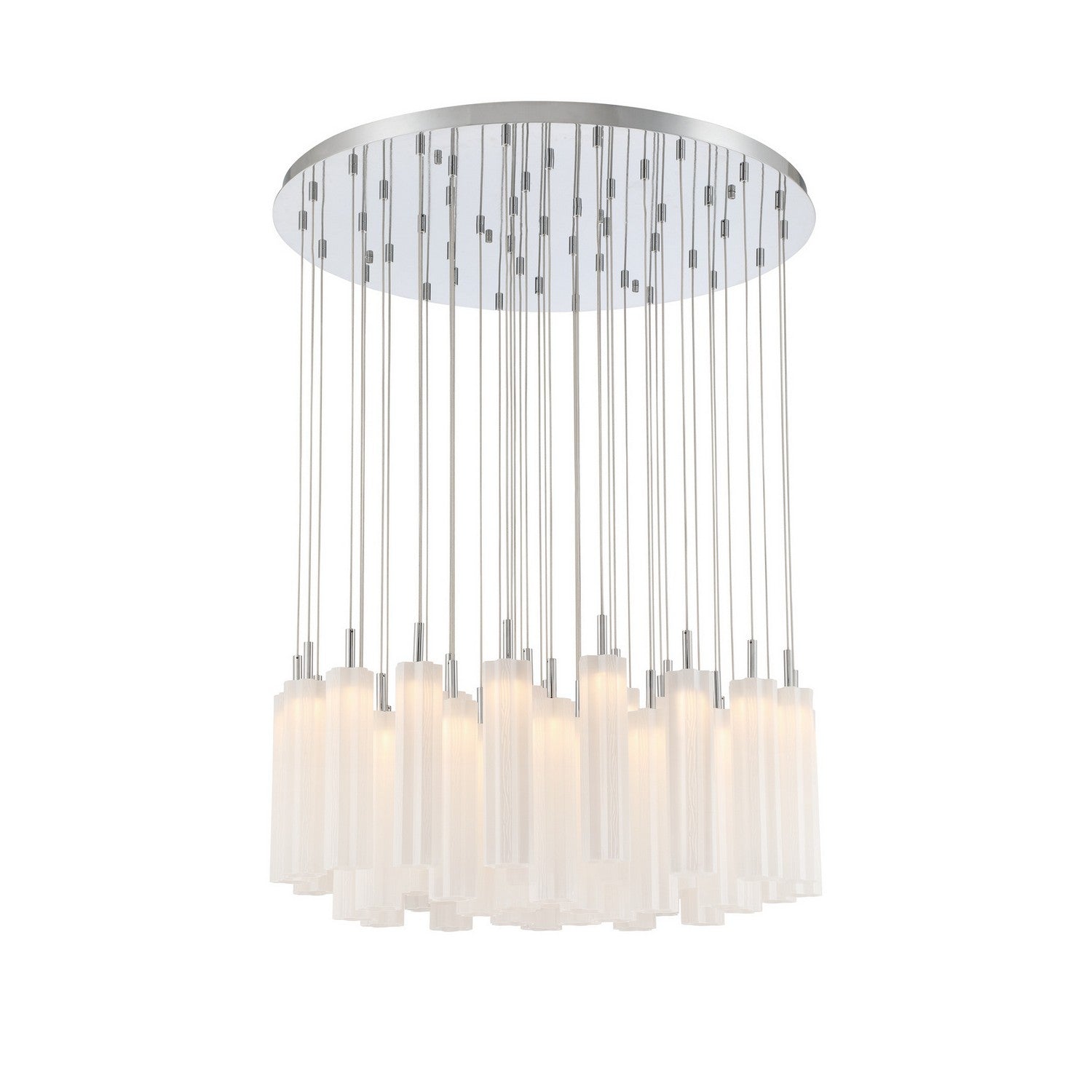 Crystorama - ADD-423-CH-WH - LED Pendant - Addis - Polished Chrome
