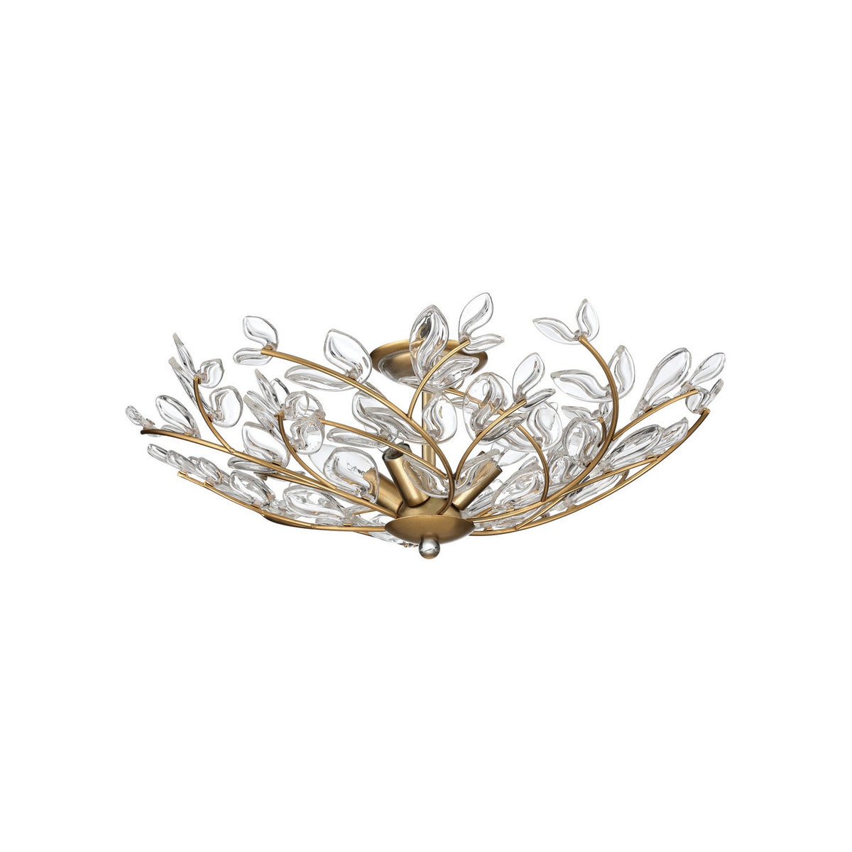 Crystorama - BGT-330-SG-CL - Four Light Semi Flush Mount - Bridget - Soft Gold