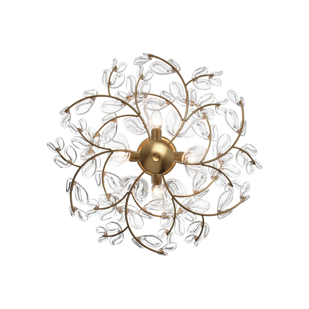 Crystorama - BGT-330-SG-CL - Four Light Semi Flush Mount - Bridget - Soft Gold