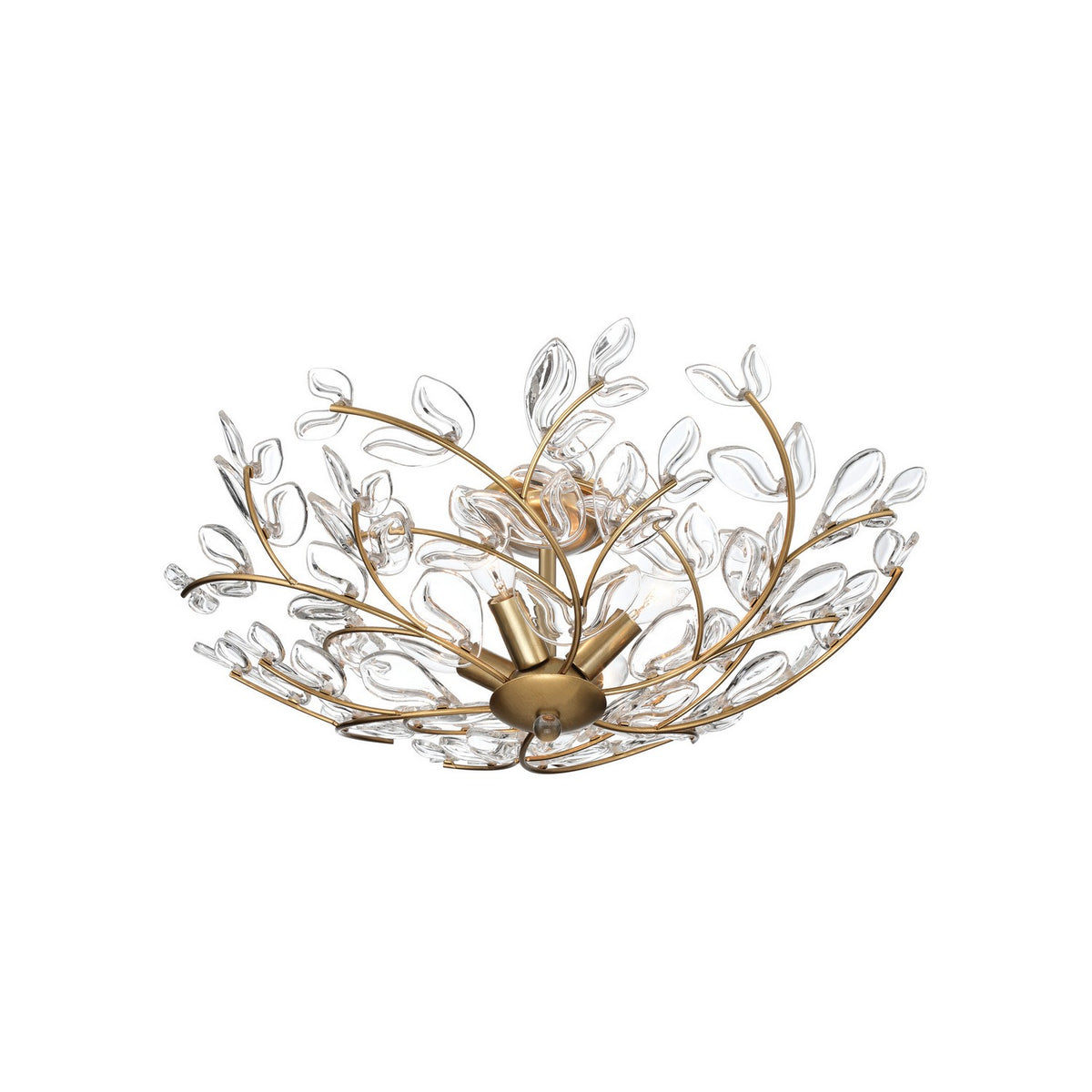 Crystorama - BGT-330-SG-CL - Four Light Semi Flush Mount - Bridget - Soft Gold