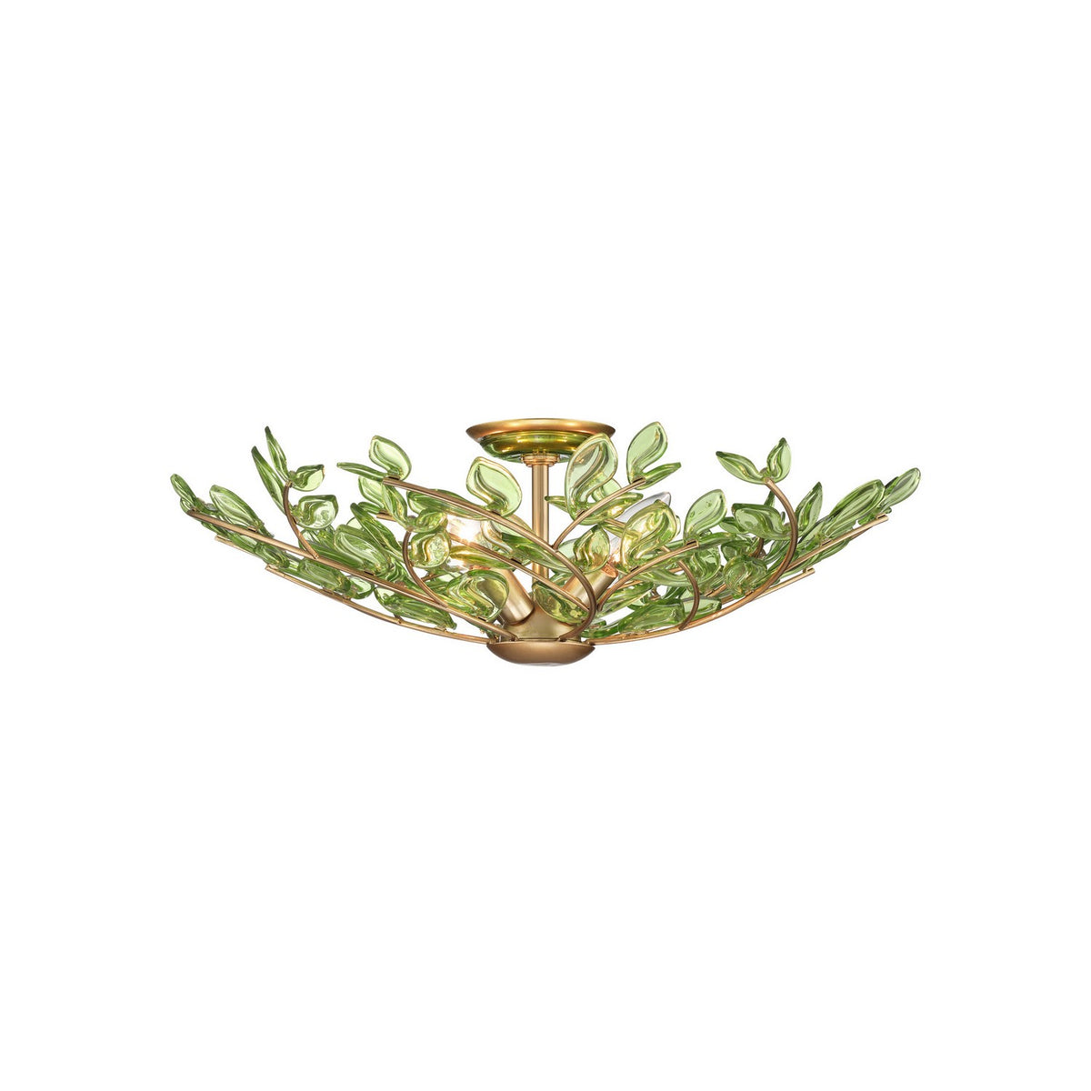 Crystorama - BGT-330-SG-GR - Four Light Semi Flush Mount - Bridget - Soft Gold