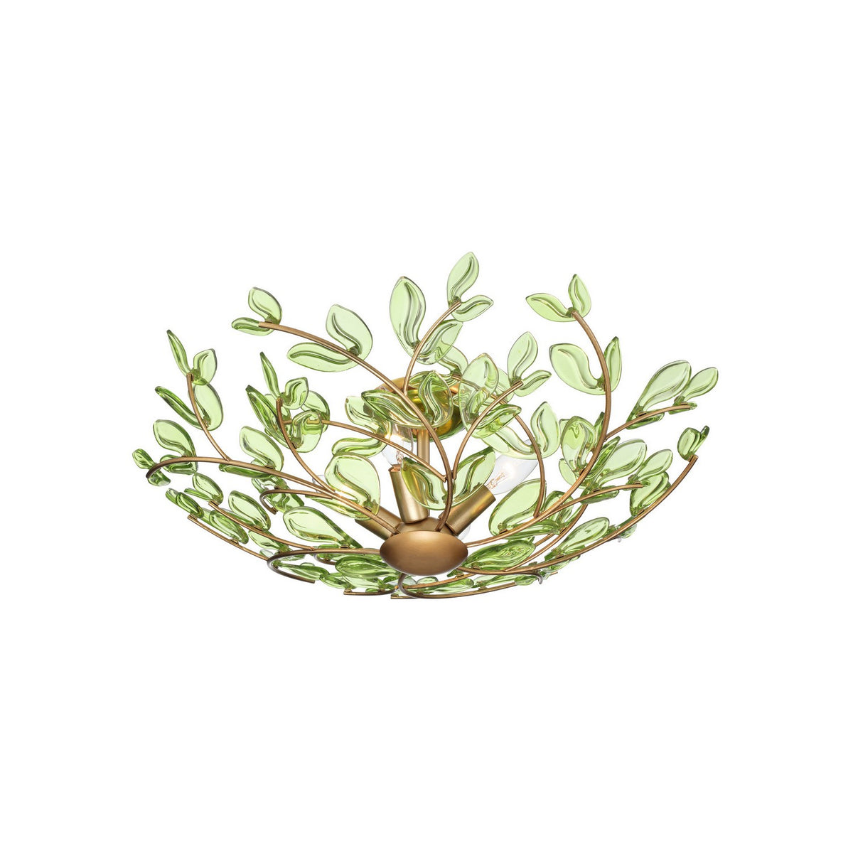 Crystorama - BGT-330-SG-GR - Four Light Semi Flush Mount - Bridget - Soft Gold