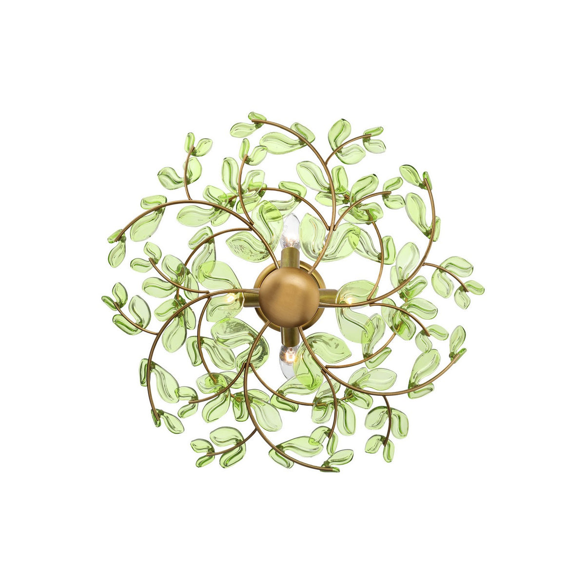 Crystorama - BGT-330-SG-GR - Four Light Semi Flush Mount - Bridget - Soft Gold