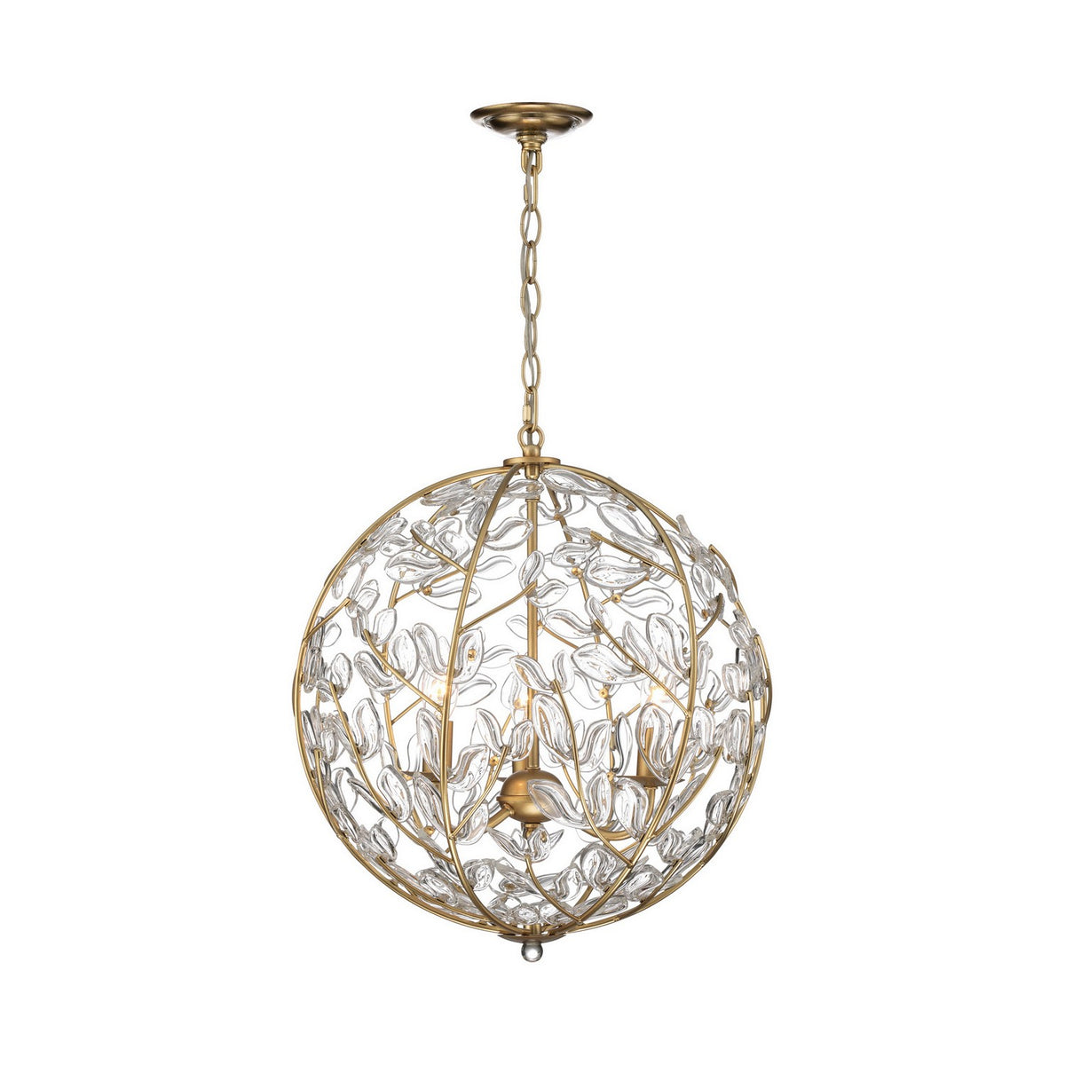 Crystorama - BGT-334-SG-CL - Three Light Chandelier - Bridget - Soft Gold