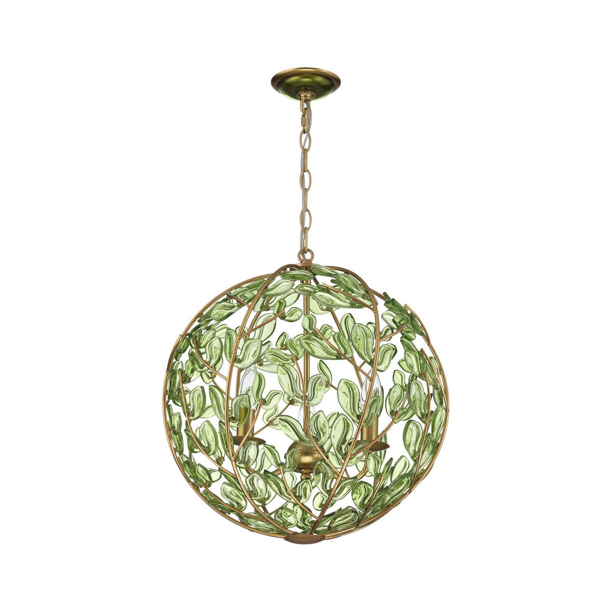 Crystorama - BGT-334-SG-GR - Three Light Chandelier - Bridget - Soft Gold