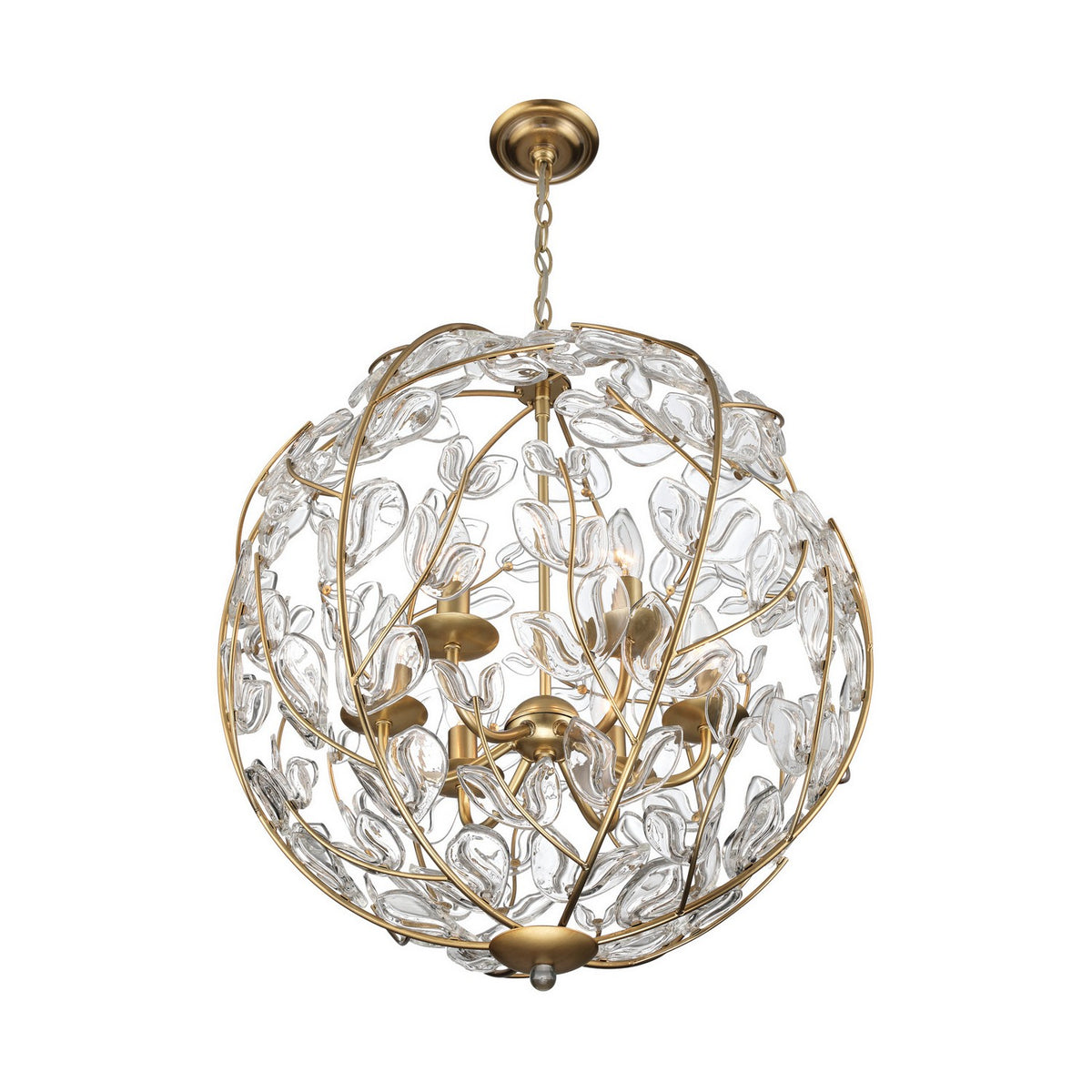 Crystorama - BGT-335-SG-CL - Six Light Chandelier - Bridget - Soft Gold