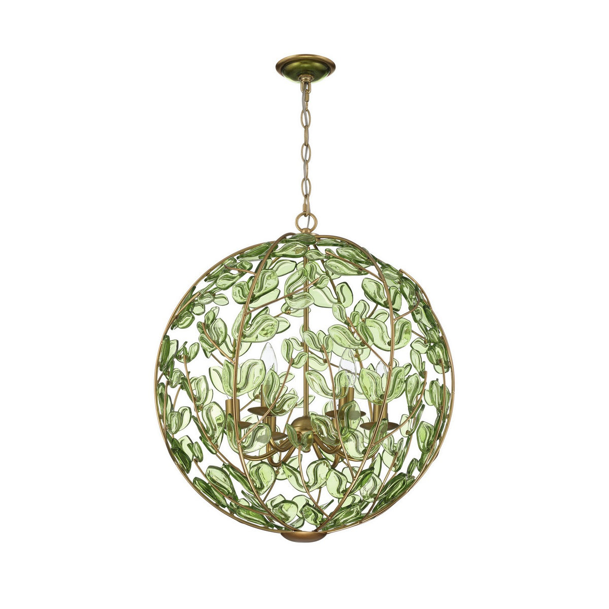 Crystorama - BGT-335-SG-GR - Six Light Chandelier - Bridget - Soft Gold