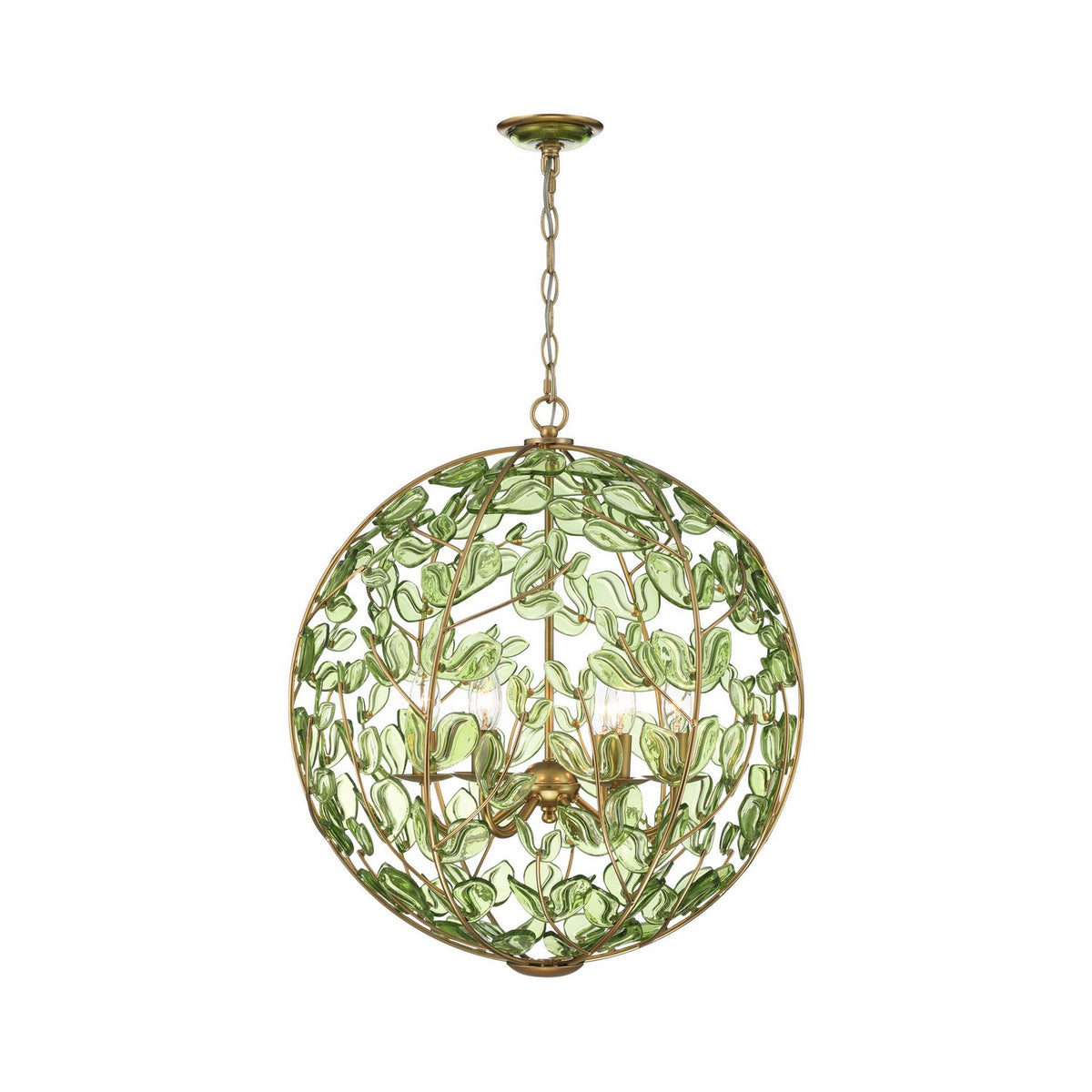 Crystorama - BGT-335-SG-GR - Six Light Chandelier - Bridget - Soft Gold