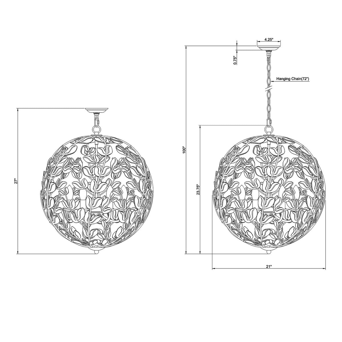 Crystorama - BGT-335-SG-GR - Six Light Chandelier - Bridget - Soft Gold