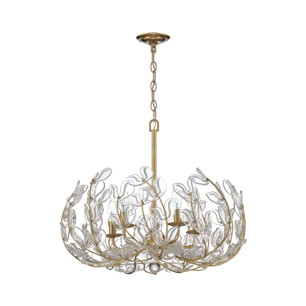 Crystorama - BGT-336-SG-CL - Five Light Chandelier - Bridget - Soft Gold