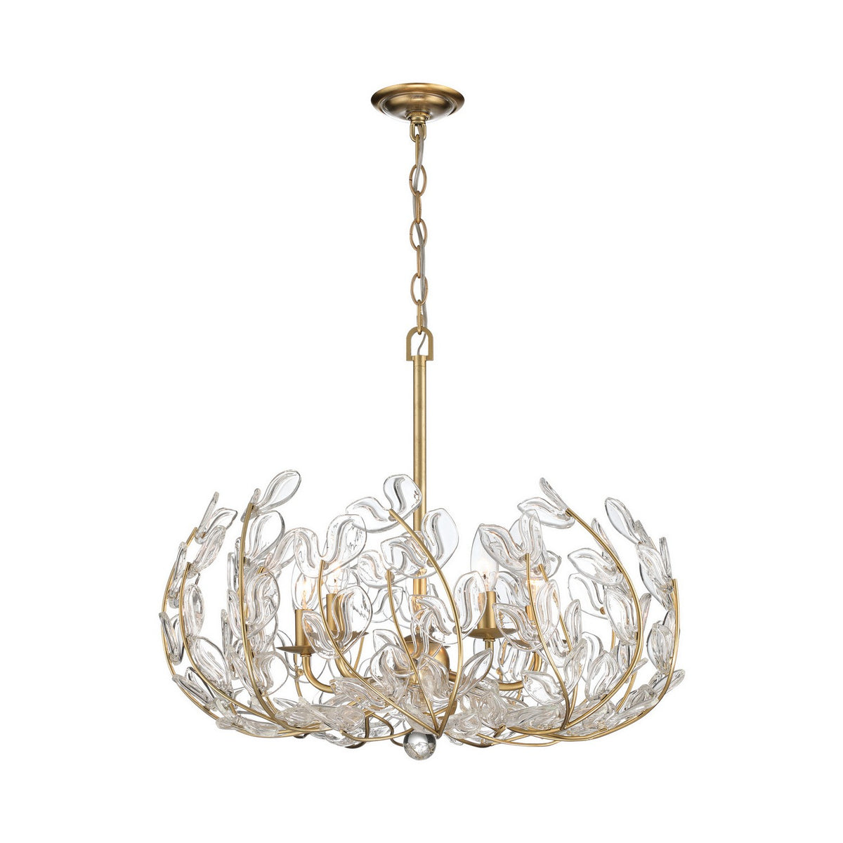 Crystorama - BGT-336-SG-CL - Five Light Chandelier - Bridget - Soft Gold